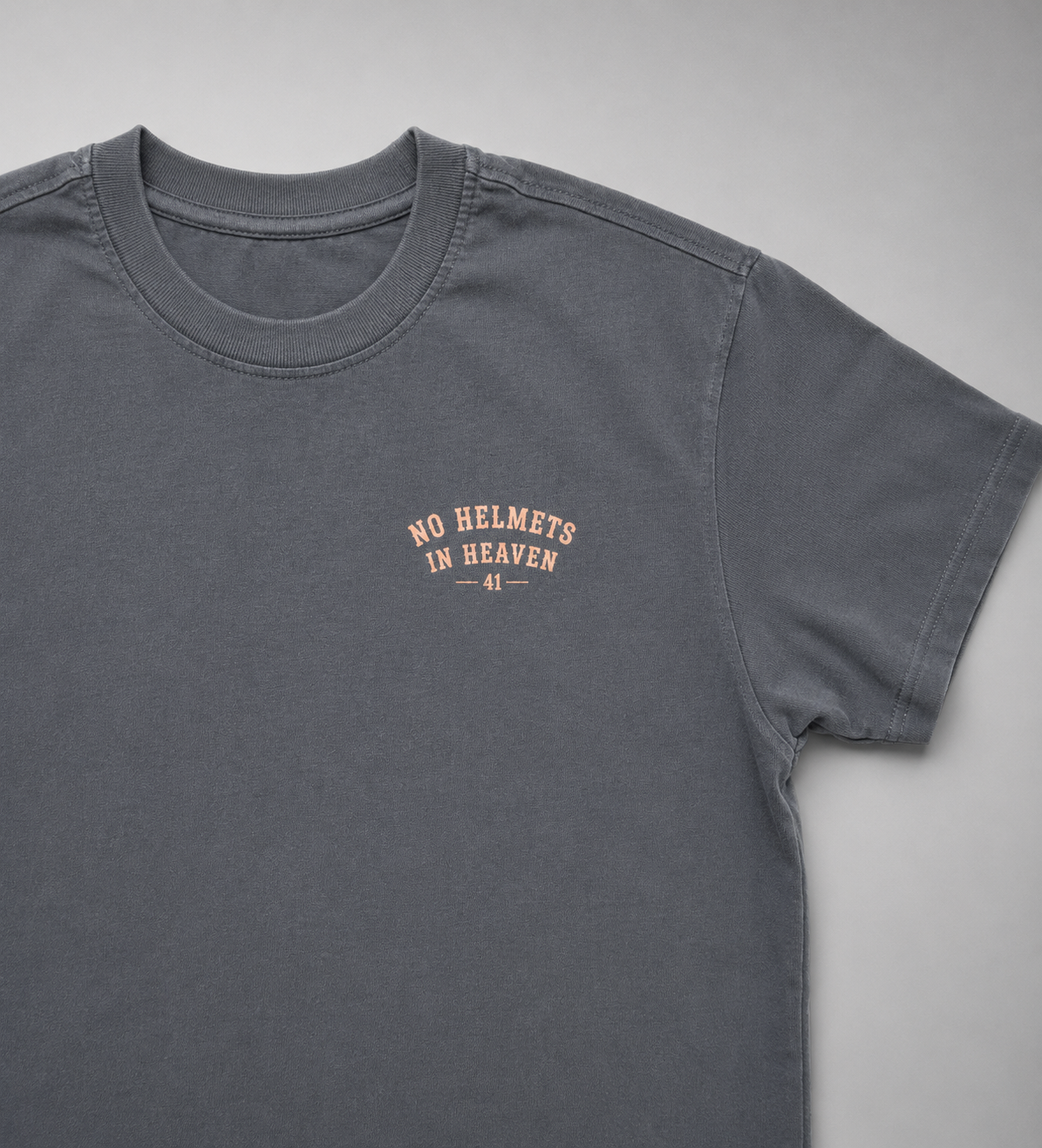 Special Edition No Helmets in Heaven — Oversized Tee in Faded Black