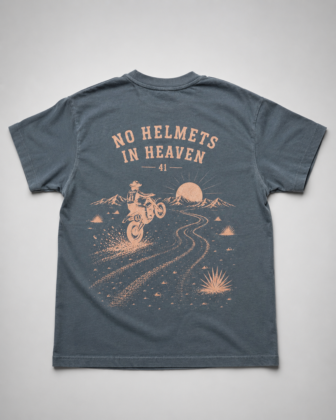 Special Edition No Helmets in Heaven — Oversized Tee in Faded Black